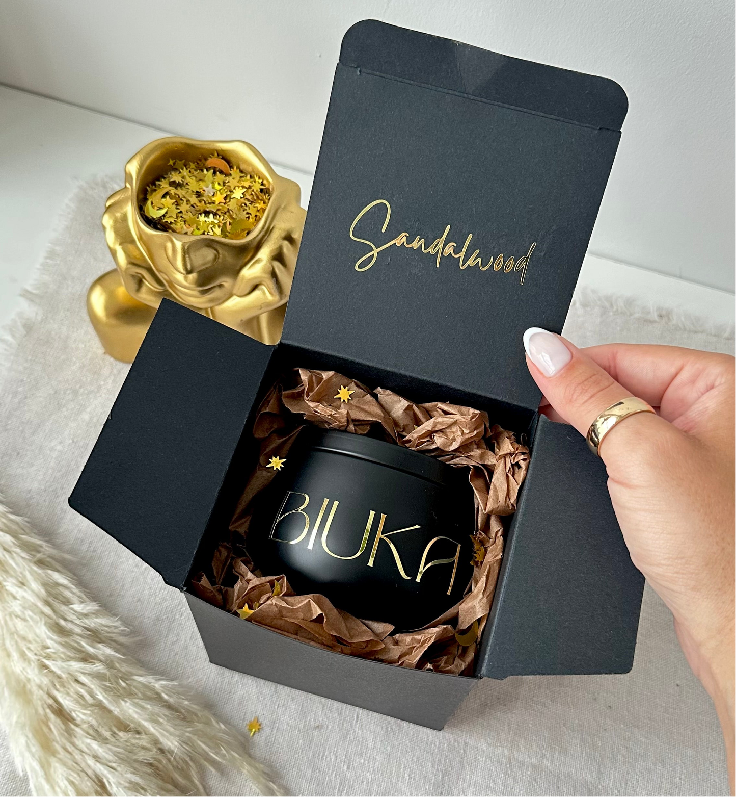 Candle Duo Set High Quality Golden Blossom and Sandalwood