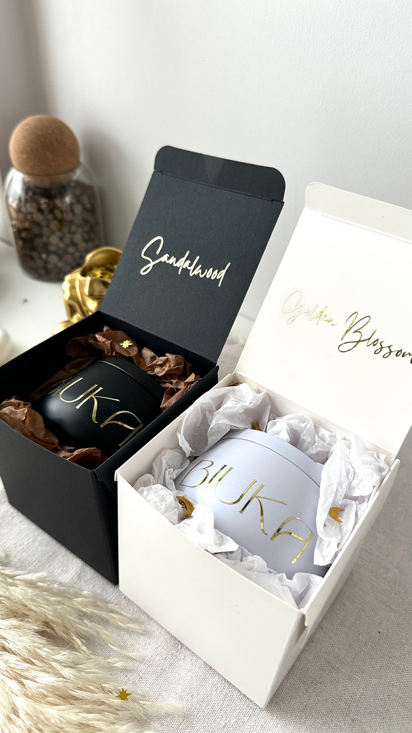Candle Duo Set High Quality Golden Blossom and Sandalwood