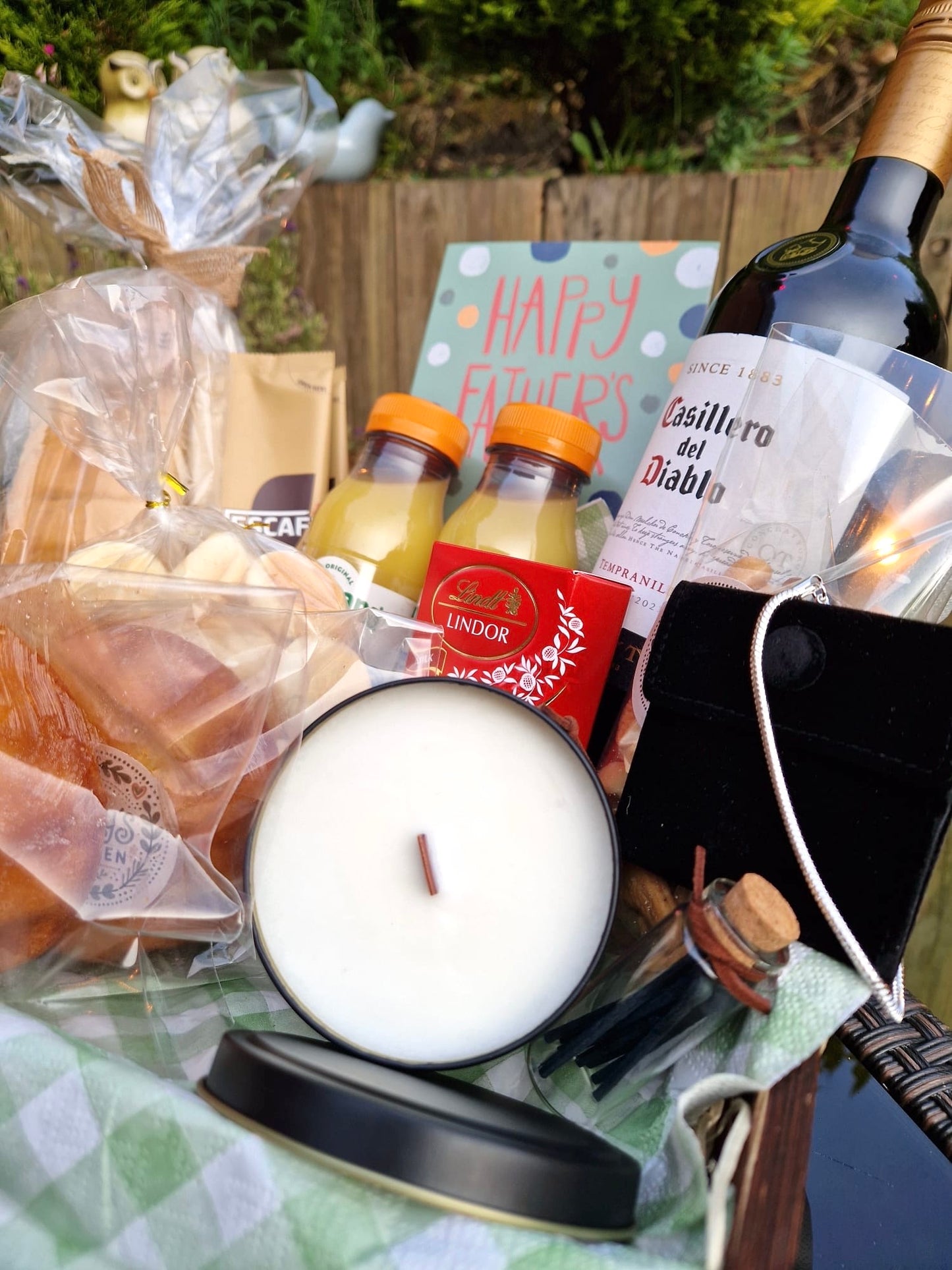 Father’s Day Breakfast Hamper with Candle + Jewel