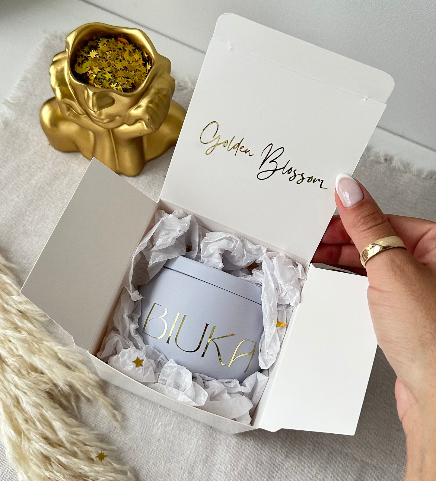 Candle Duo Set High Quality Golden Blossom and Sandalwood