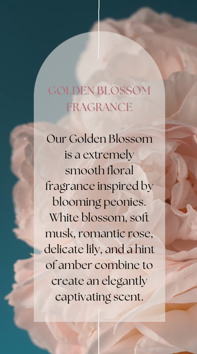 Golden Blossom Candle Set