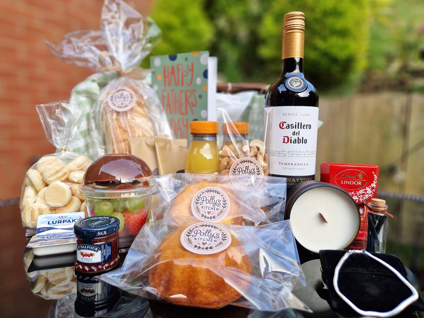 Father’s Day Breakfast Hamper with Candle + Jewel