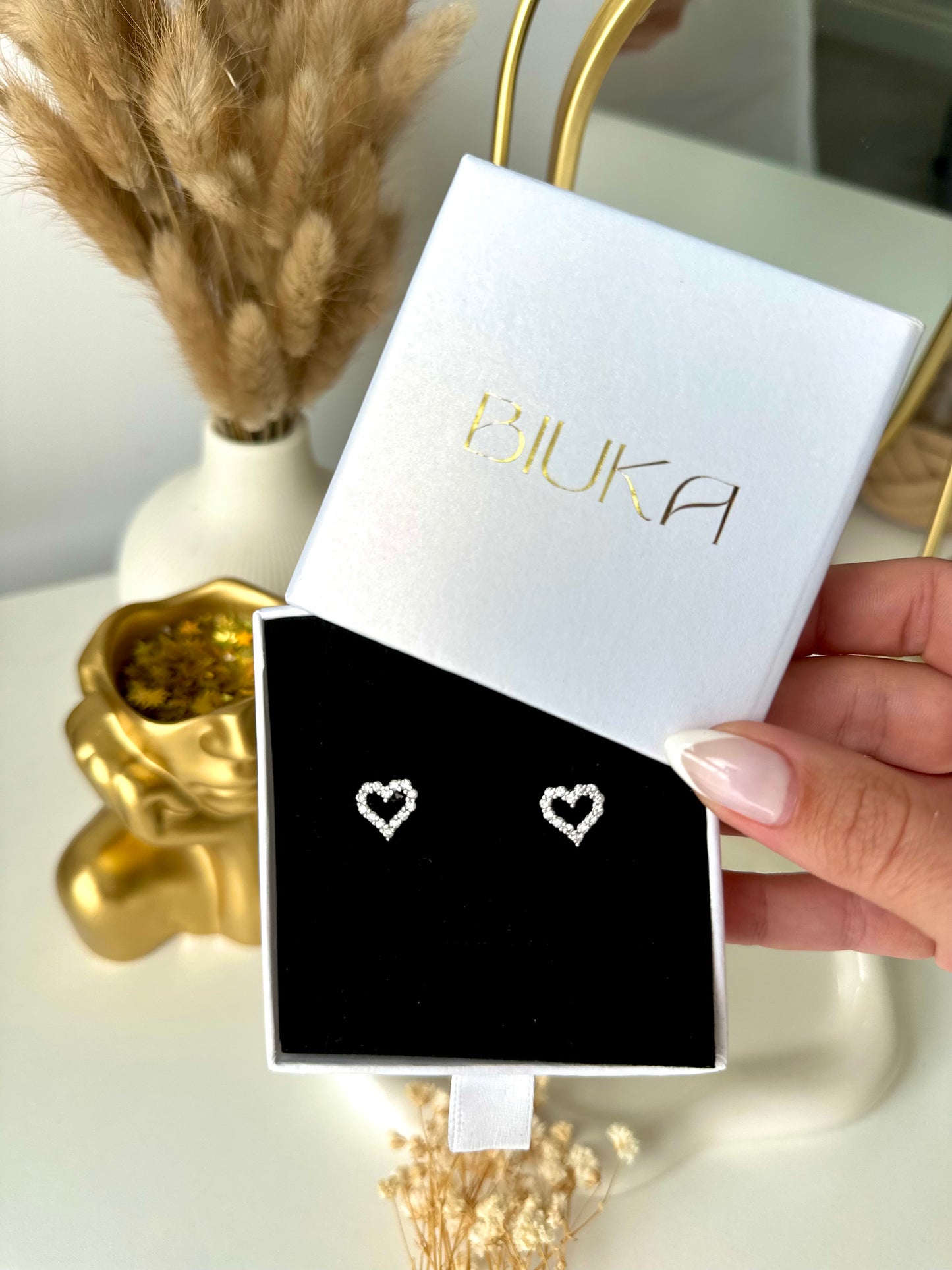 925 Sterling Silver Heart Earring
