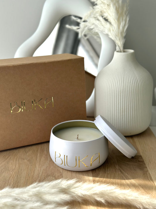 Golden Blossom Candle Set