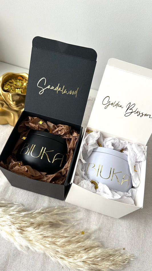 Candle Duo Set High Quality Golden Blossom and Sandalwood