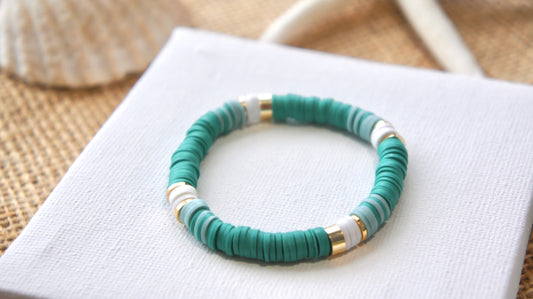 Turquoise Clay Beads Bracelet