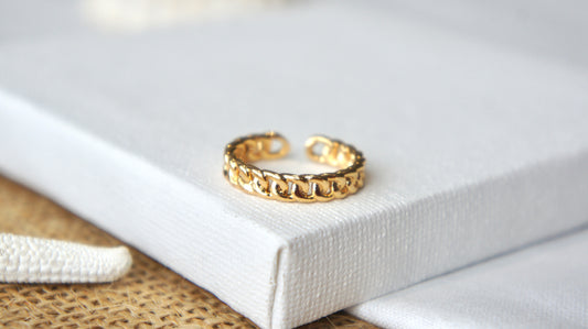 Dark Gold Chain Ring