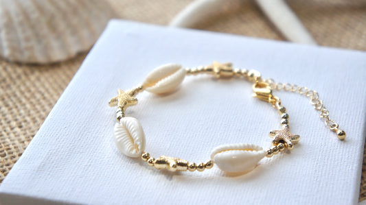 Natural Shell and Starfish Bracelet