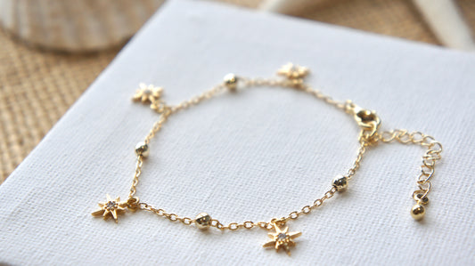 Zirconia Stars Charms Bracelet