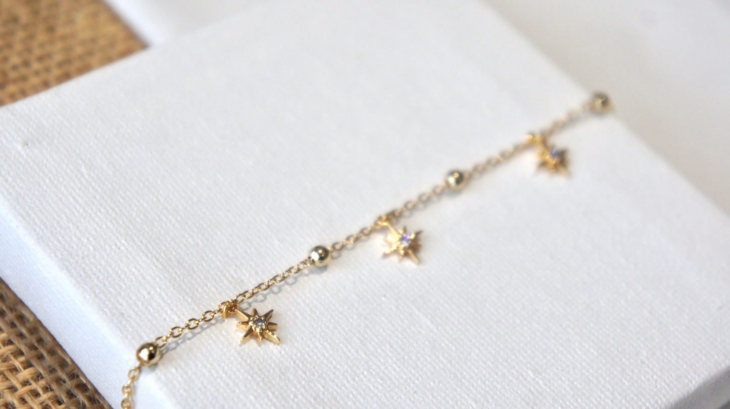 Zirconia Star Anklet