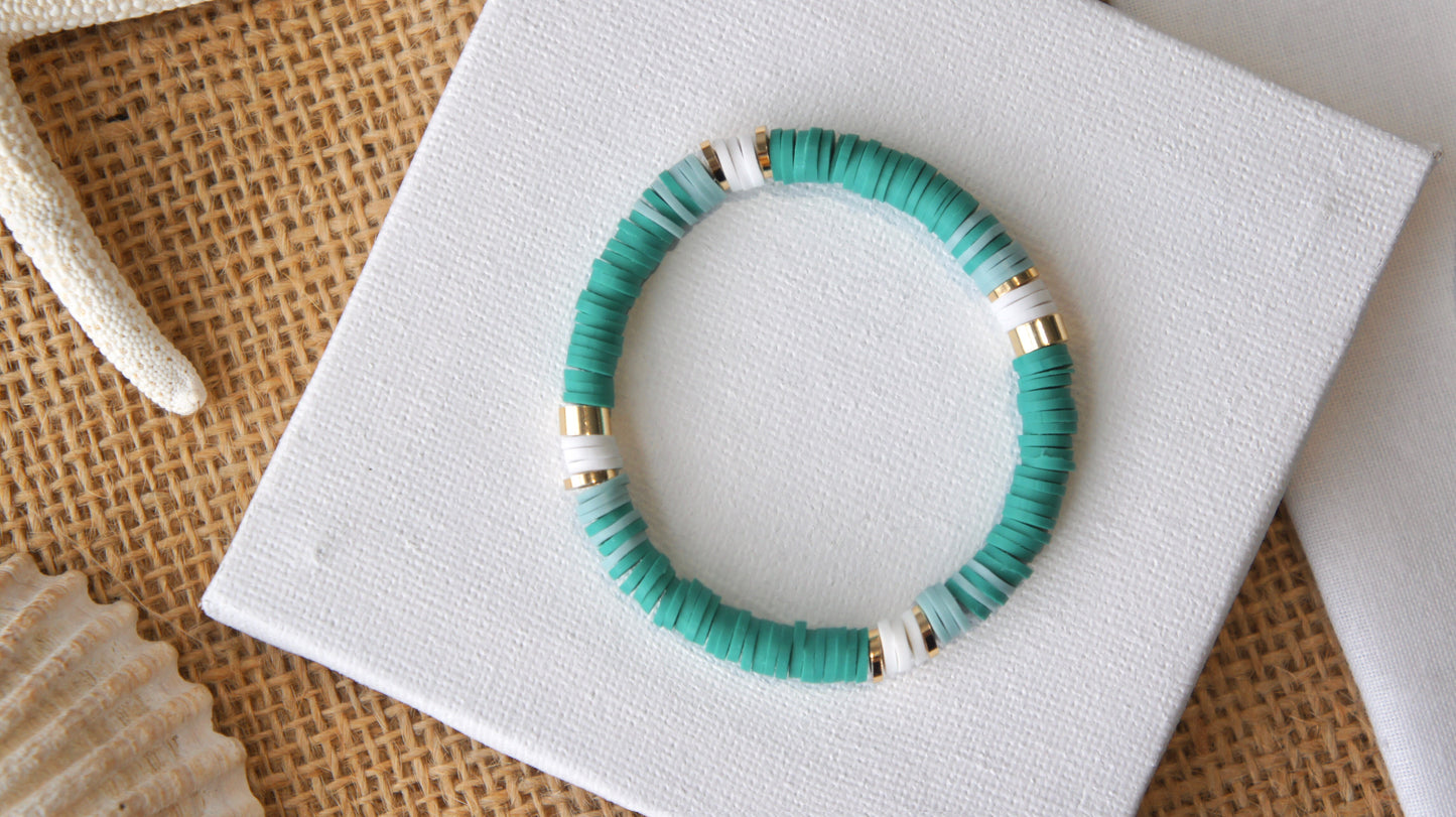 Turquoise Clay Beads Bracelet