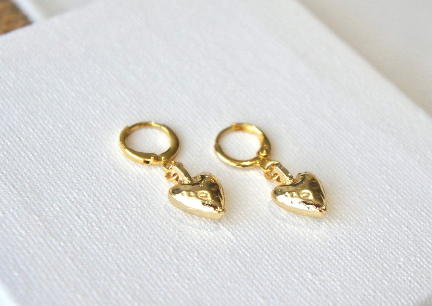 Heart Huggie Earrings