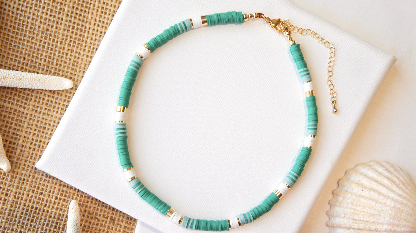 Turquoise Clay Beads Chocker