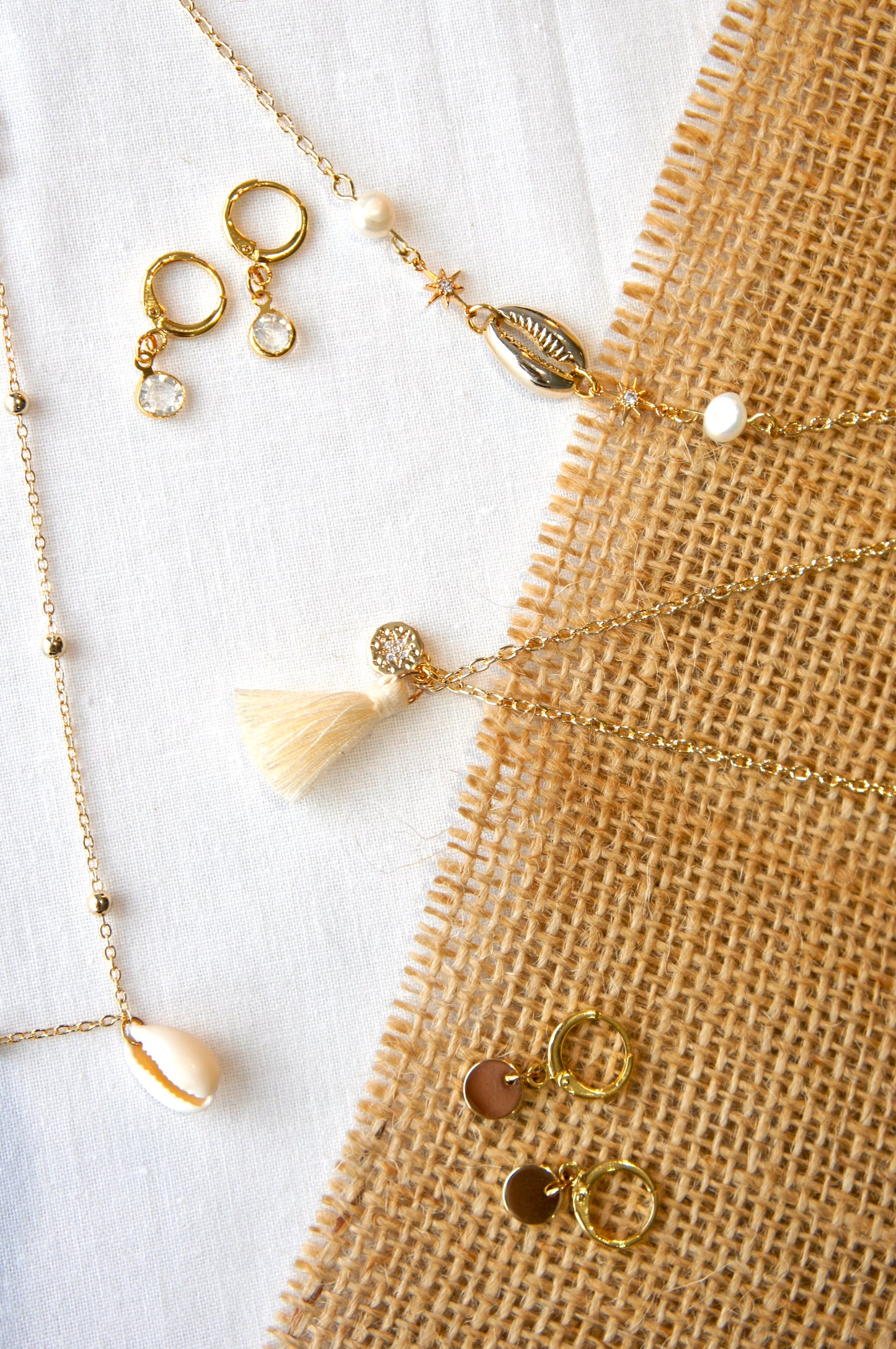 Gold Shell and Pearls Chocker