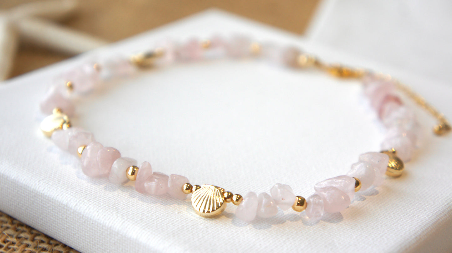 Pink Stones and Shells Chocker