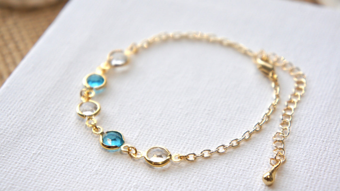 Blue Charms Bracelet