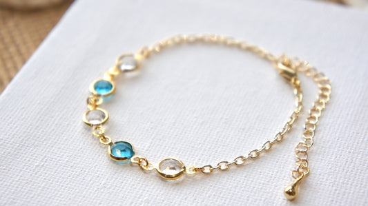 Blue Charms Bracelet