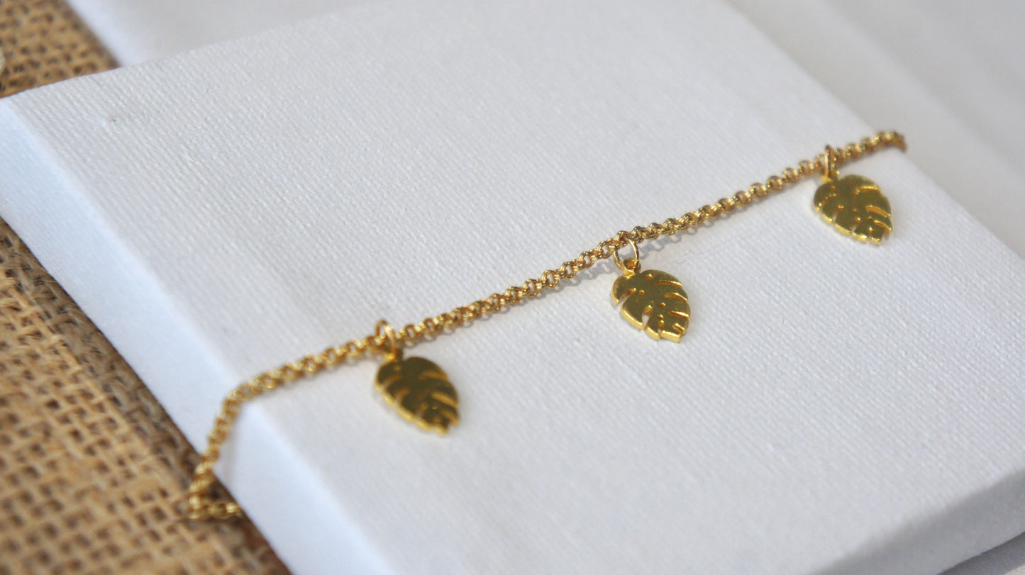 Monstera Leaf Anklet