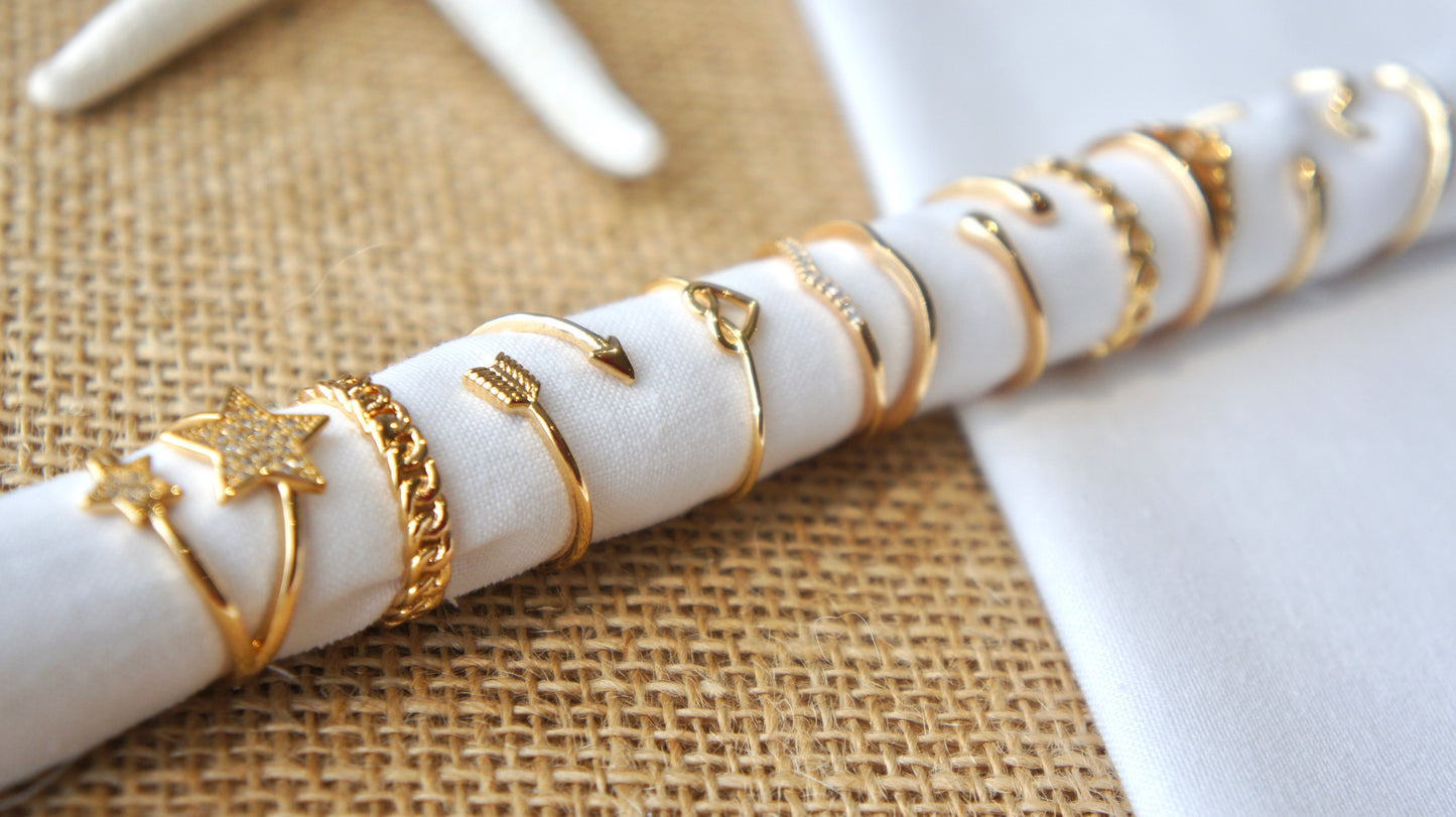 Dark Gold Chain Ring