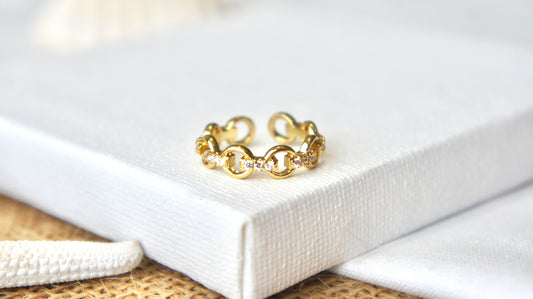 Zirconia Chain Ring