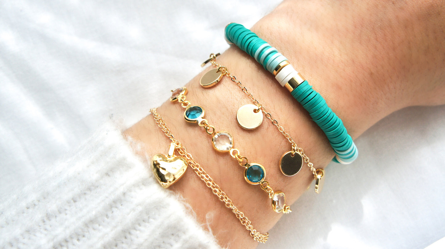 Blue Charms Bracelet