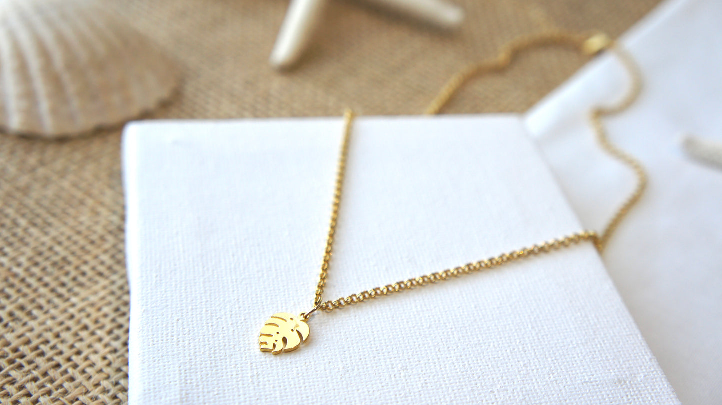 Monstera Leaf Necklace