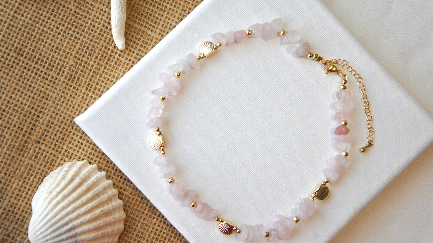 Pink Stones and Shells Chocker