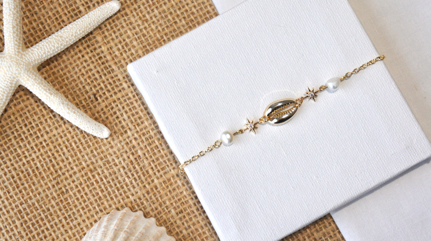 Gold Shell Anklet