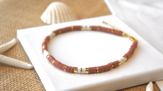 Brown Clay Beads Chocker