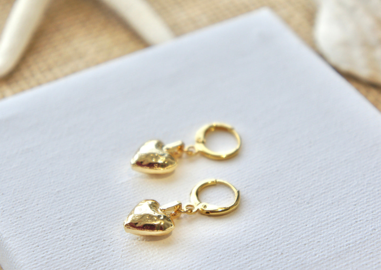 Heart Huggie Earrings