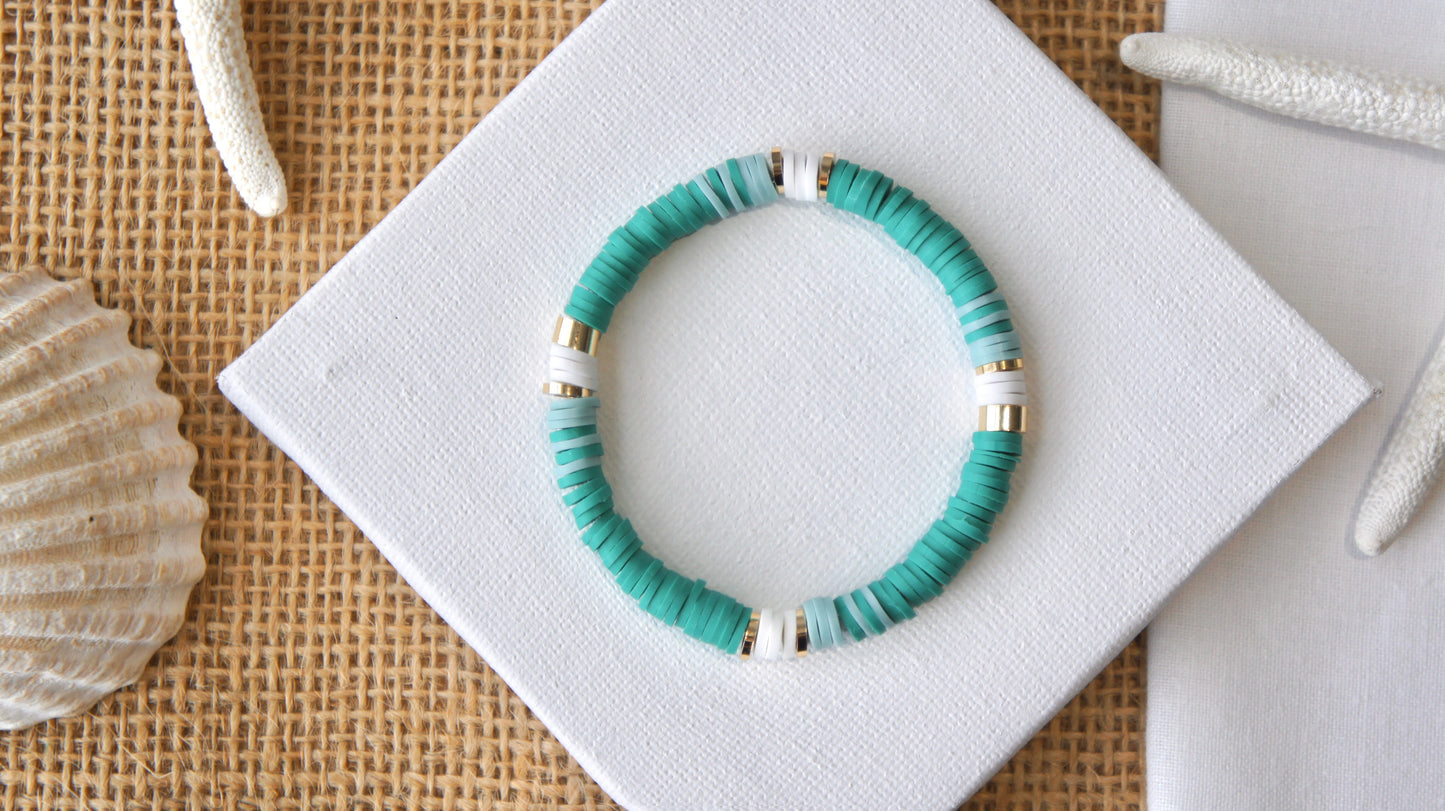 Turquoise Clay Beads Bracelet