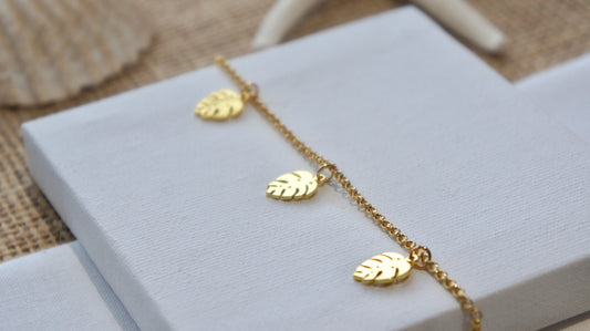 Monstera Leaf Anklet