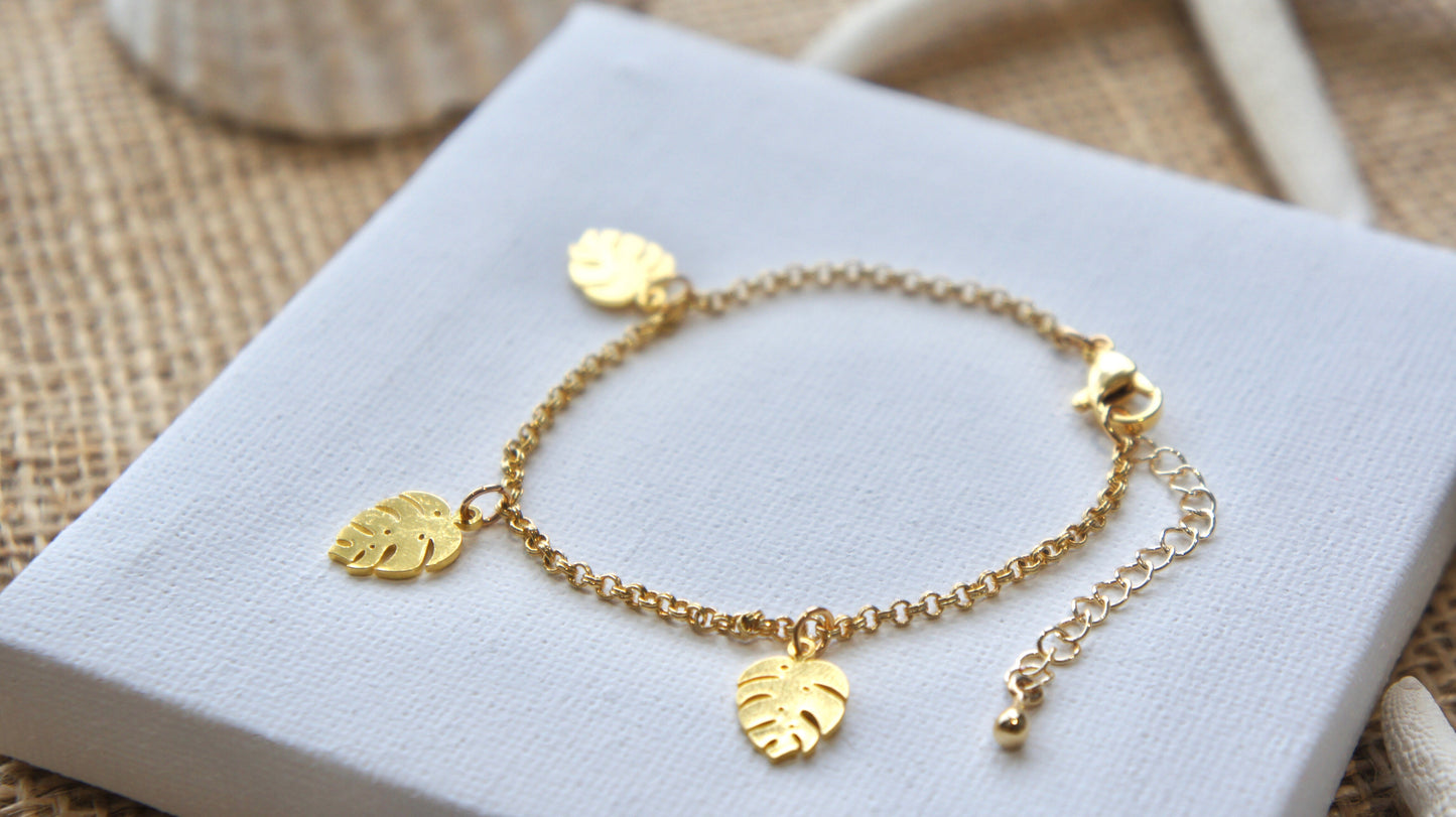 Monstera Leaf Bracelet