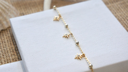 Zirconia Star Anklet