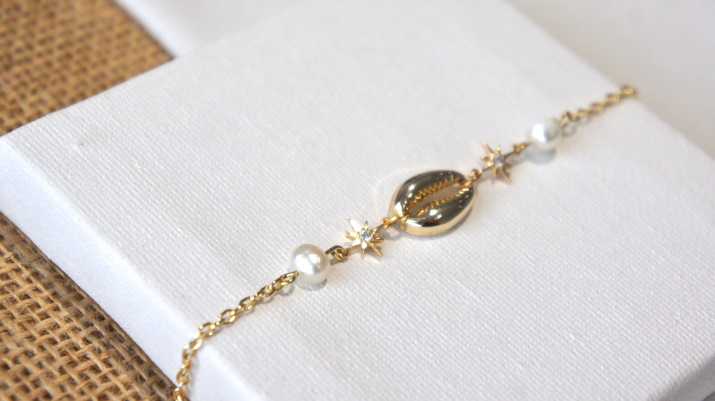 Gold Shell Anklet