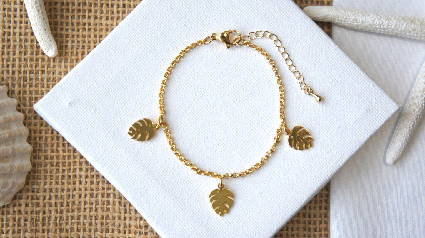 Monstera Leaf Bracelet