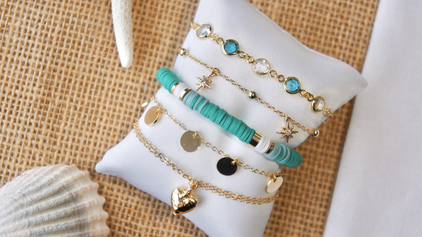 Blue Charms Bracelet