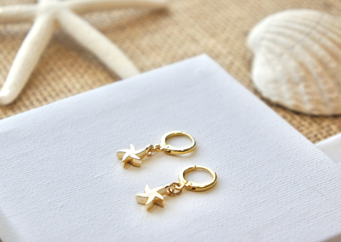 Starfish Huggie Earrings